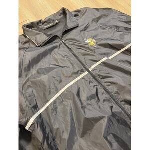 Mens Vintage Size 2X Black Light Weight DunBrooke Minnesota Viking Wind Breaker